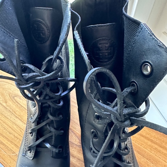 Tory Burch Black Combat Boots - Picture 3 of 6